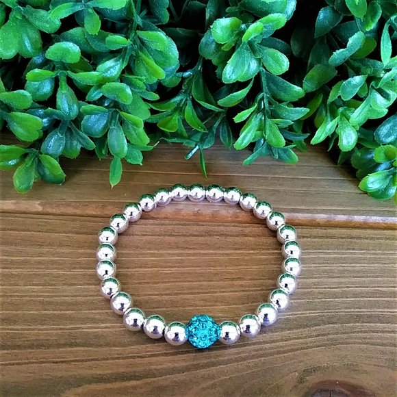 New Silver Hematite and Crystal Bracelet - Picture 7 of 9